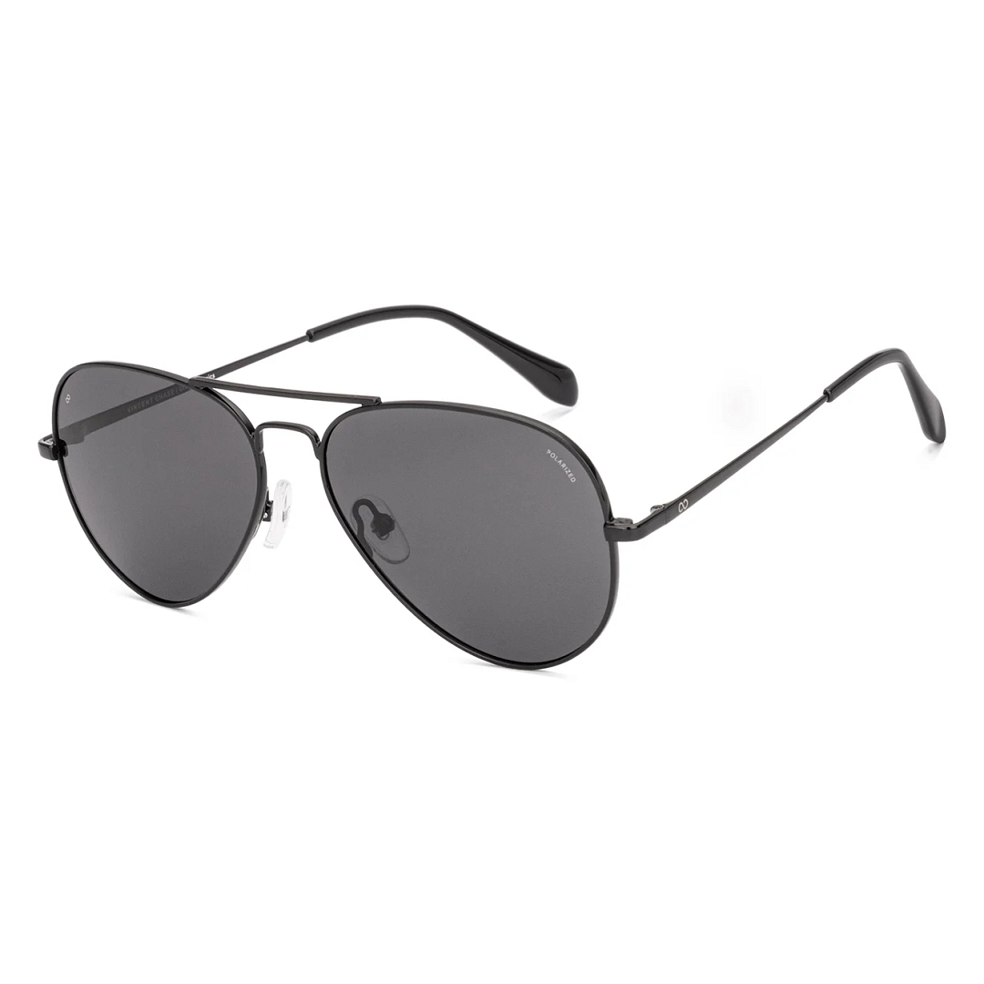 Vincent Chase Polarized Black Full Rim Aviator left side