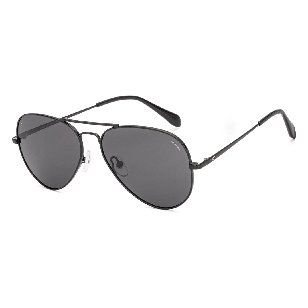 Vincent Chase Polarized Black Full Rim Aviator left side