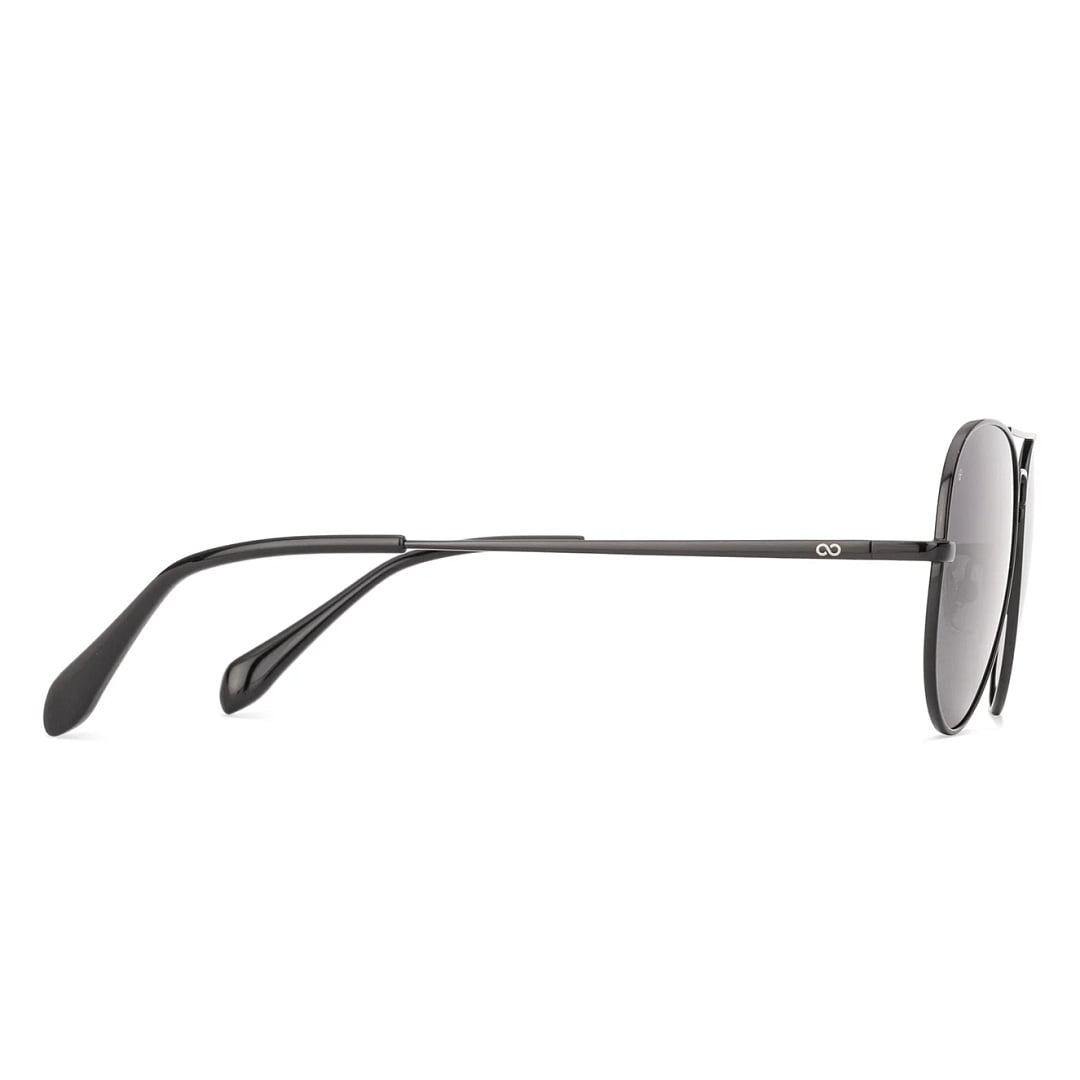 Vincent Chase Polarized Black Full Rim Aviator left side