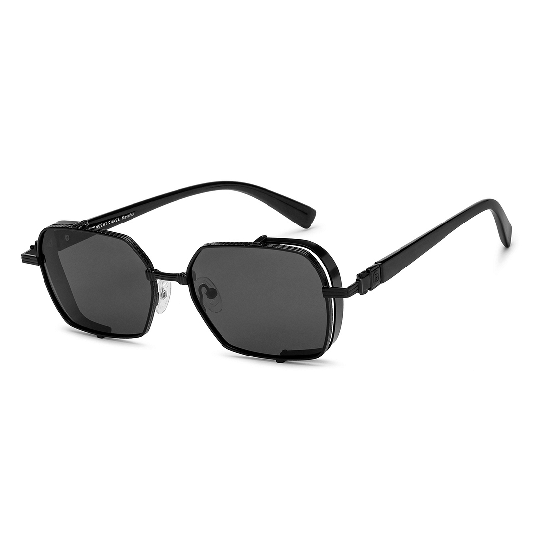Grey Black Full Rim Geometric Vincent Chase VC Sun Metal VC S15760