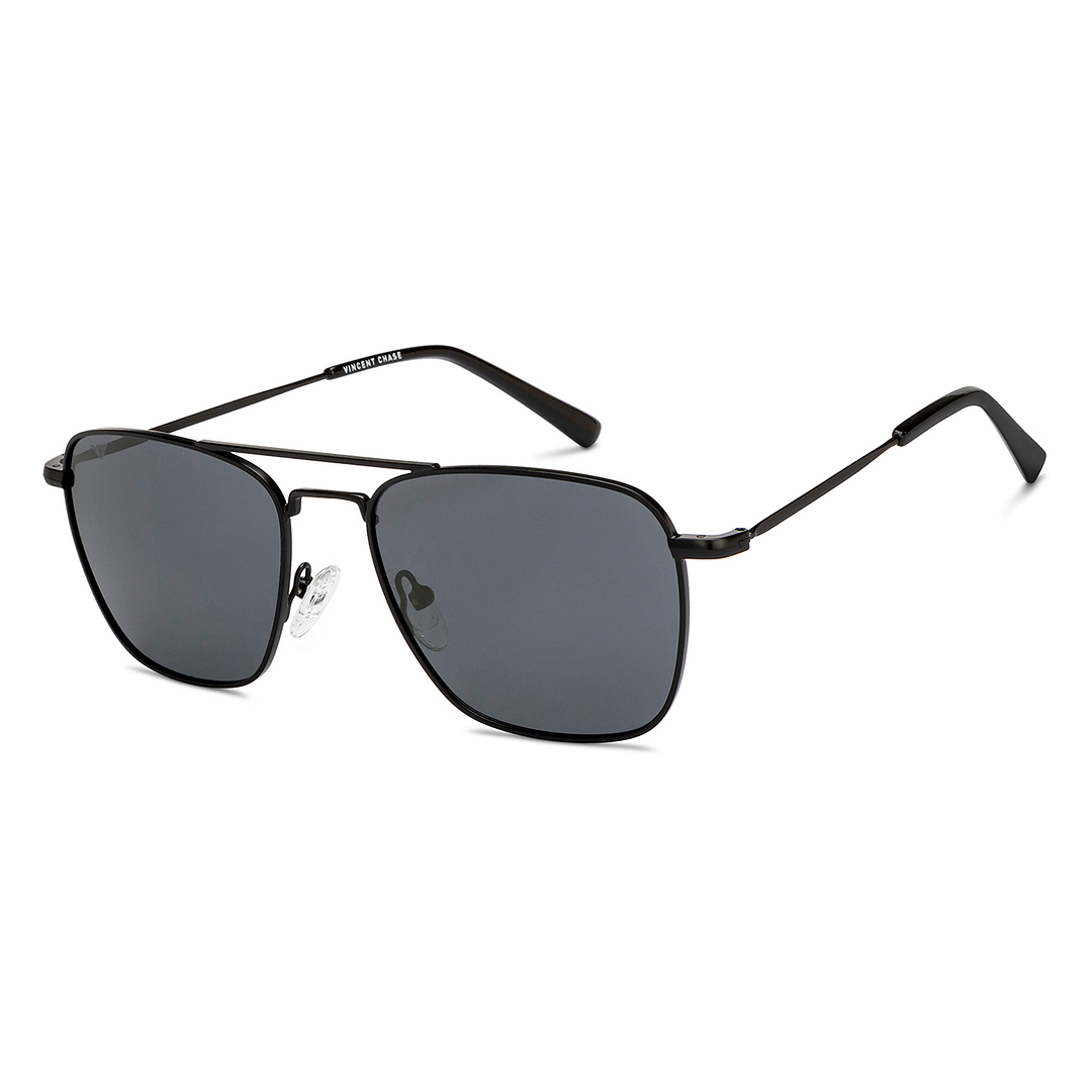 Grey Black Full Rim Rectangle Vincent Chase VC Sun Metal VC S13830