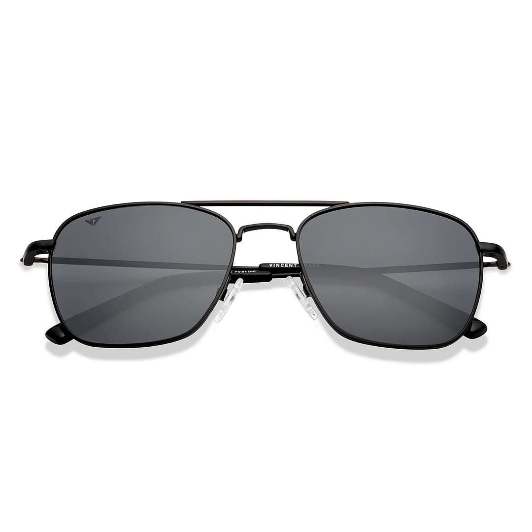 Grey Black Full Rim Rectangle Vincent Chase VC Sun Metal VC S13830