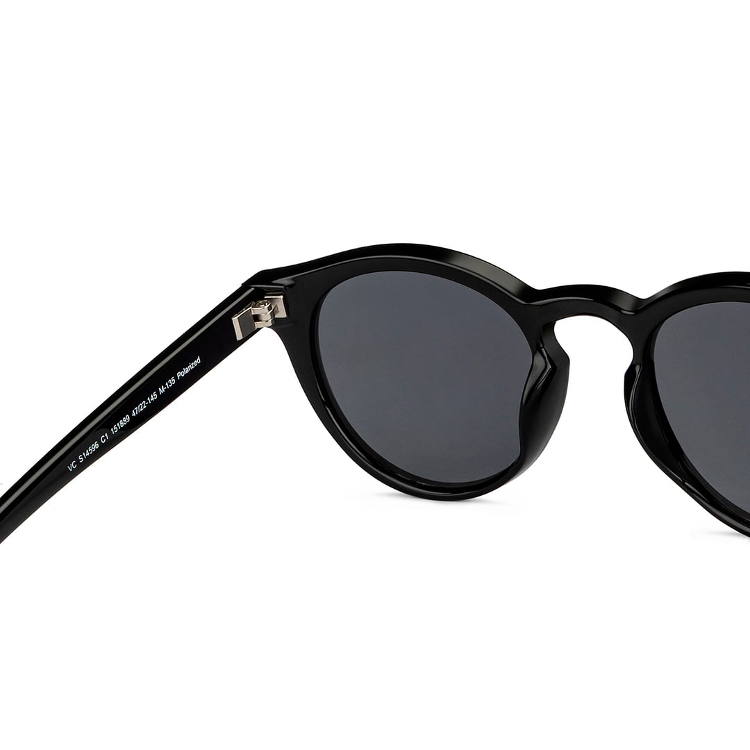 Vincent Chase Polarized Black Full Rim Round right side