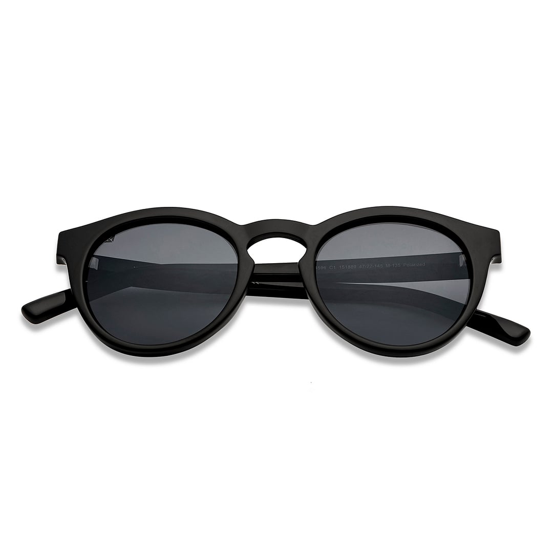 Vincent Chase Polarized Black Full Rim Round left side
