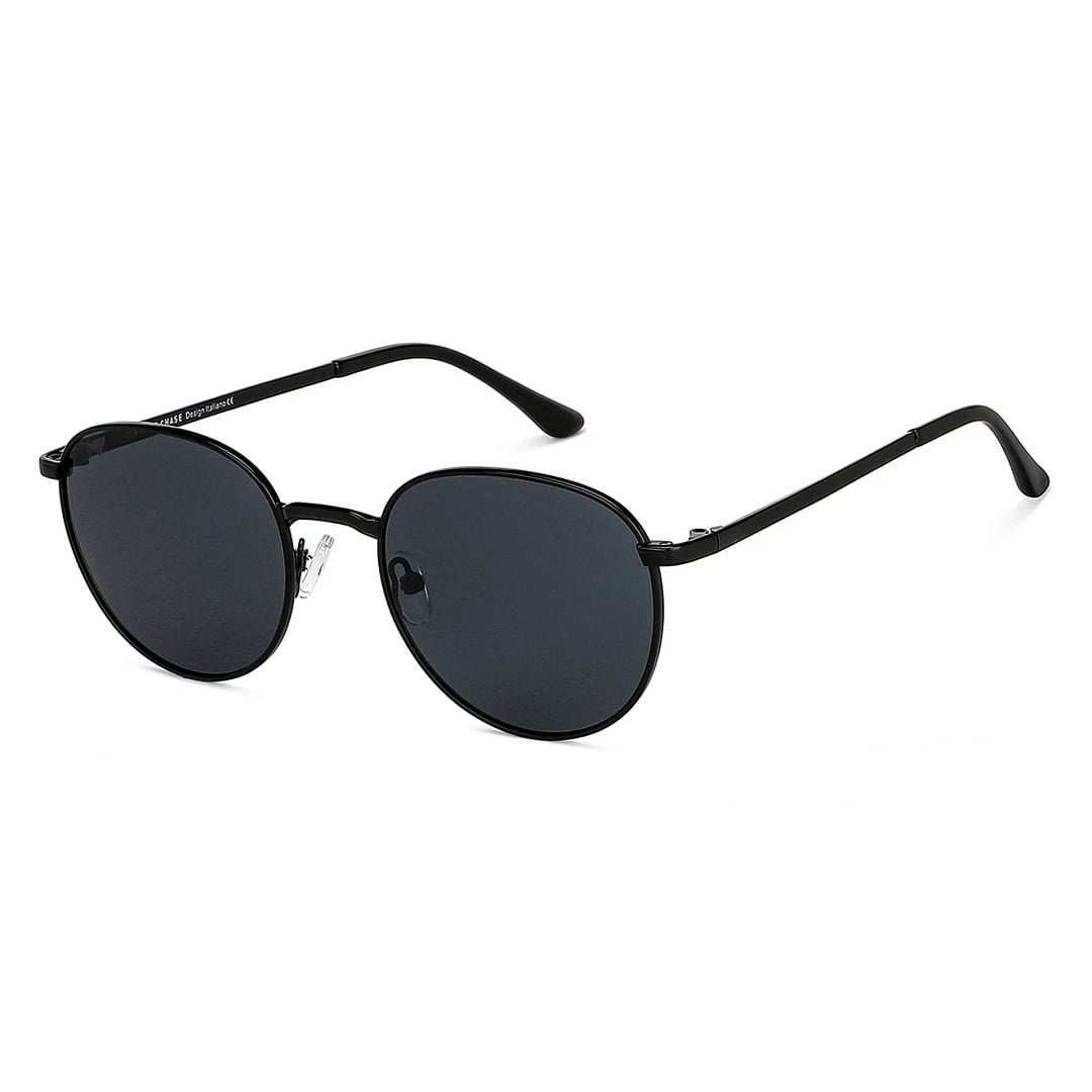 Vincent Chase Polarized Black Full Rim Round left side