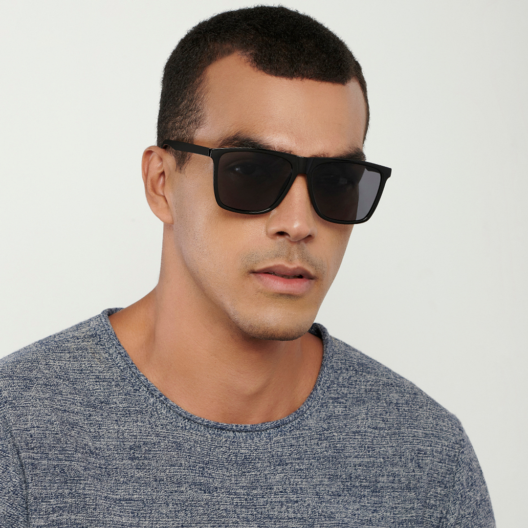 Vincent Chase Black Full Rim Square left side