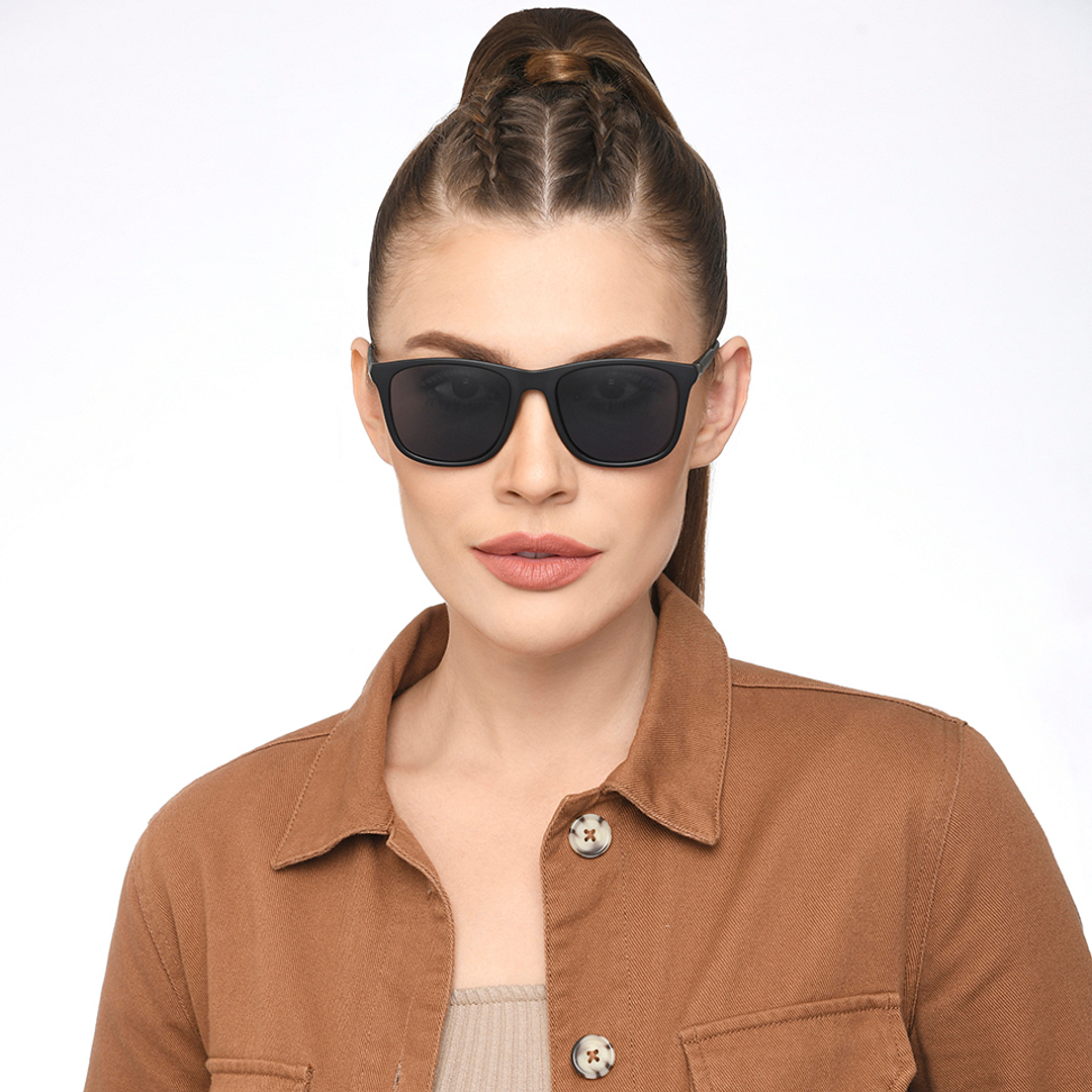 Vincent Chase Polarized Black Full Rim Square left side