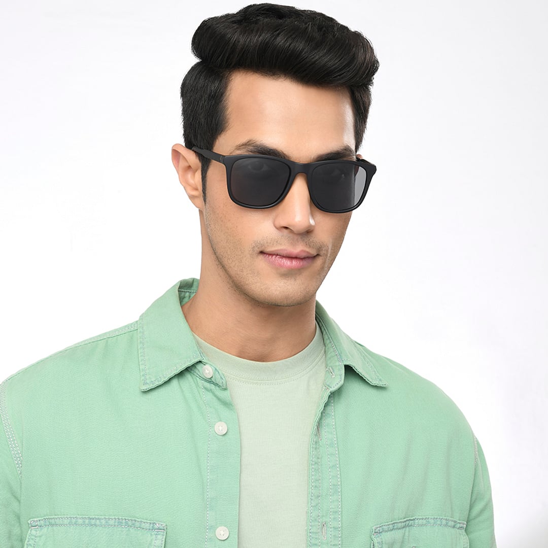 Vincent Chase Polarized Black Full Rim Square left side