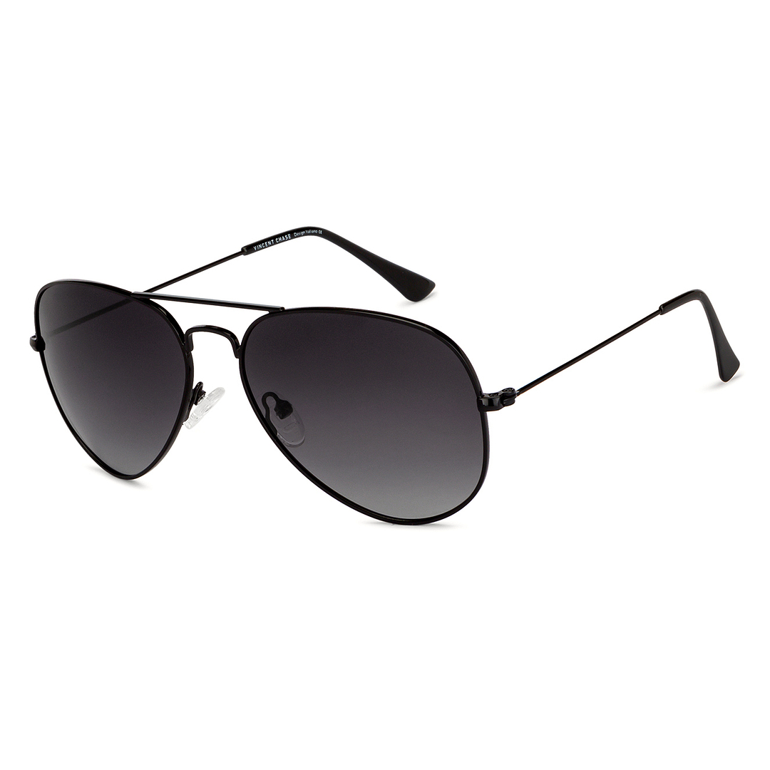 Vincent Chase Polarized Black Full Rim Aviator right side