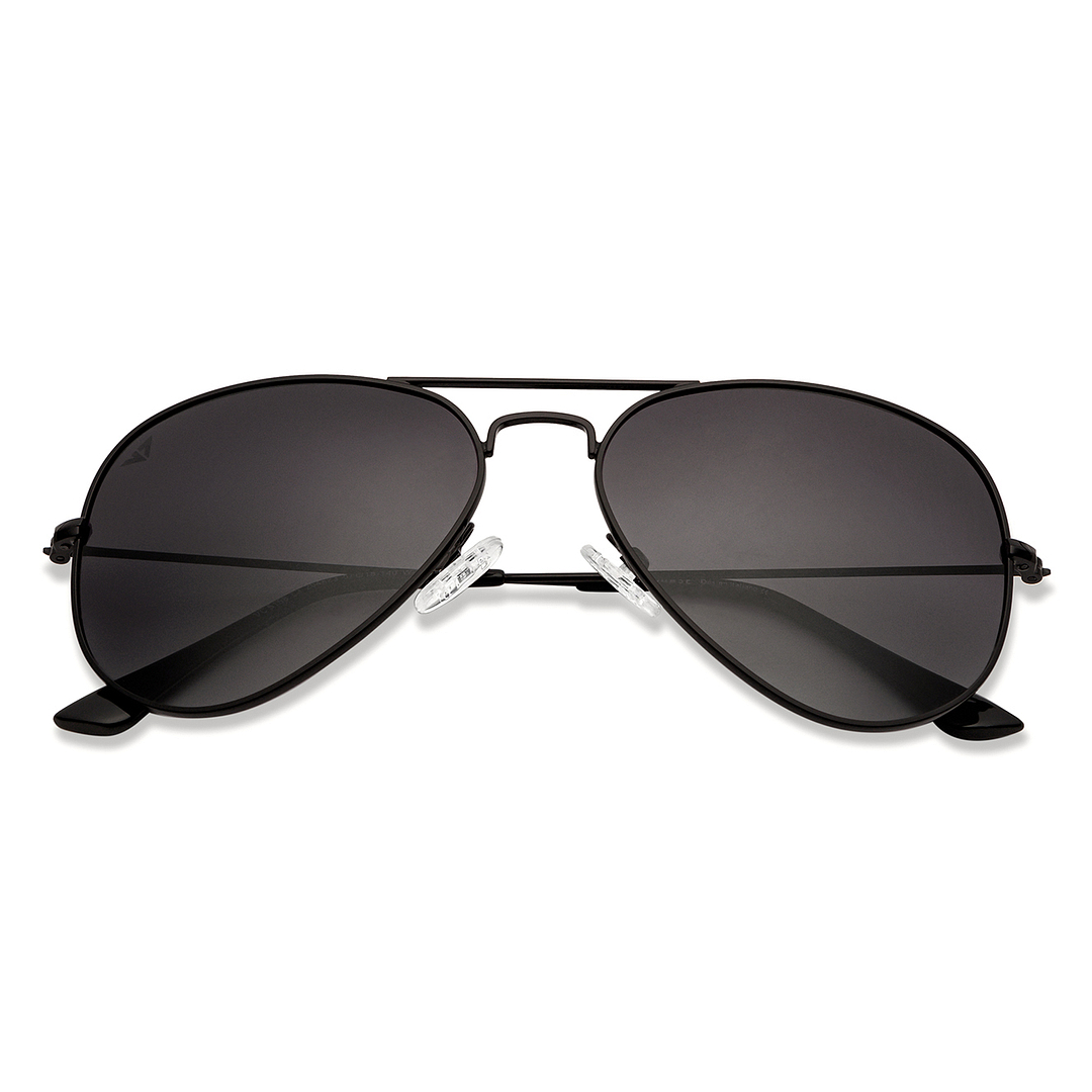 Vincent Chase Polarized Black Full Rim Aviator left side