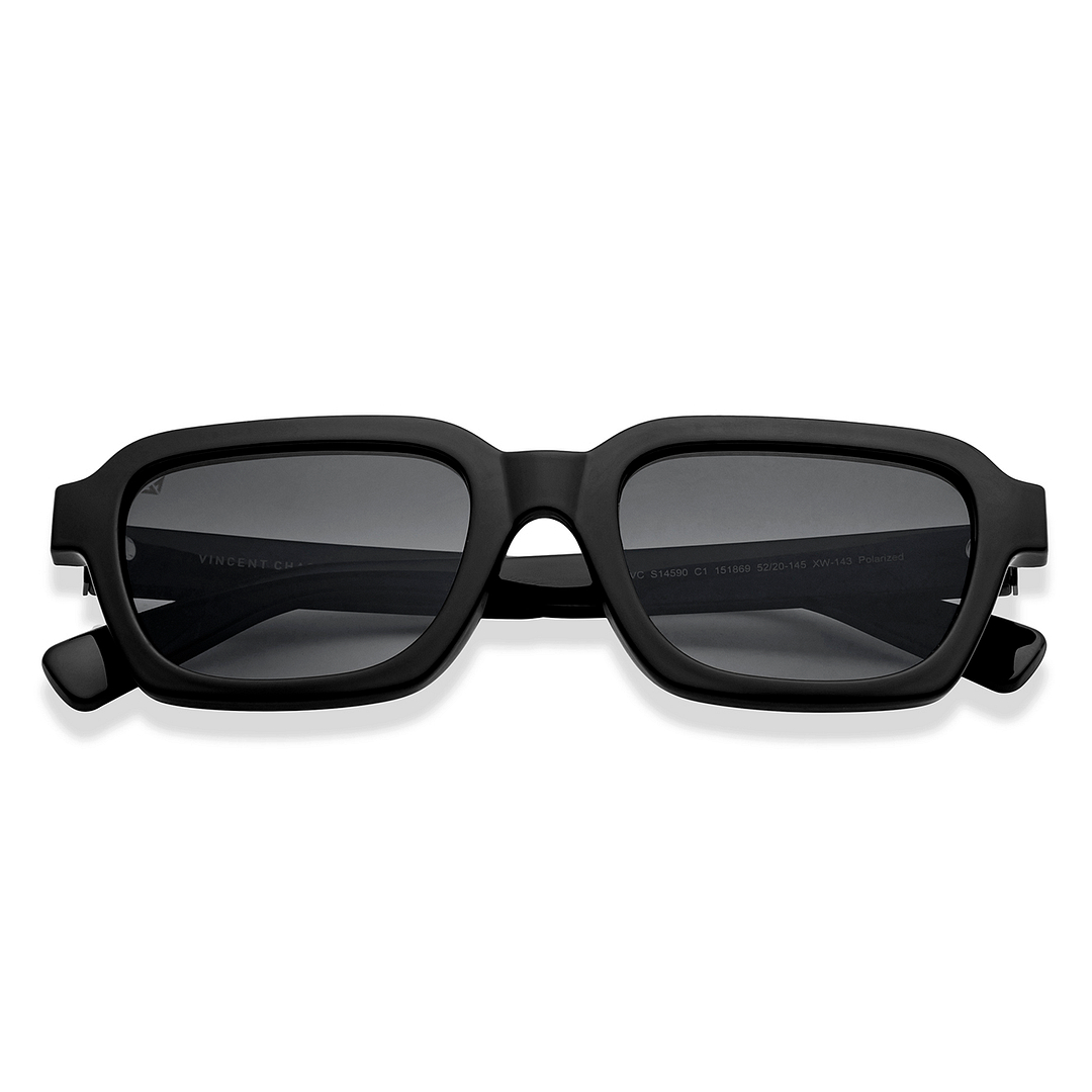 Vincent Chase Polarized Black Full Rim Rectangle left side