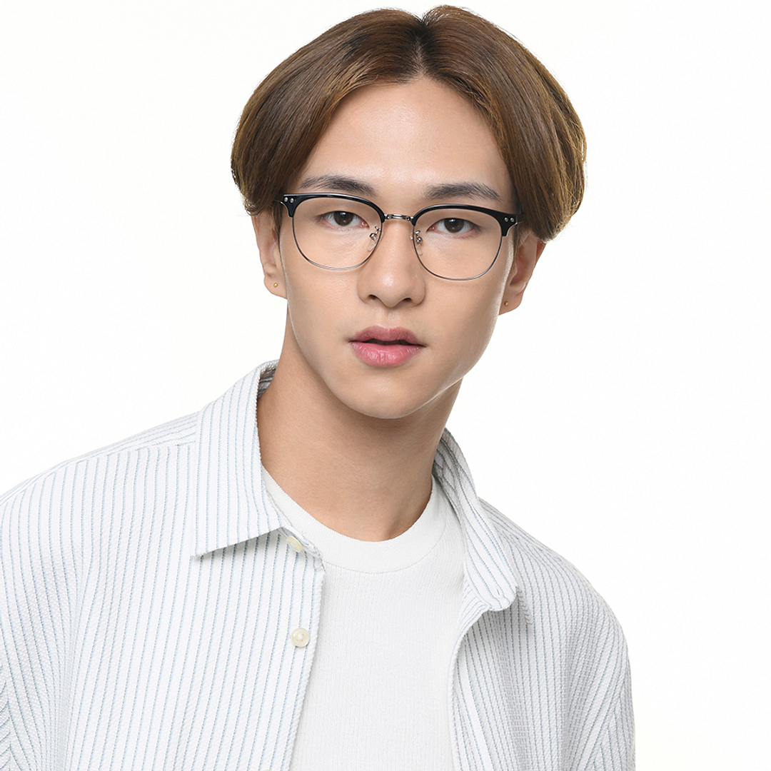 Vincent Chase Online Dark Gunmetal Full Rim Clubmaster left side