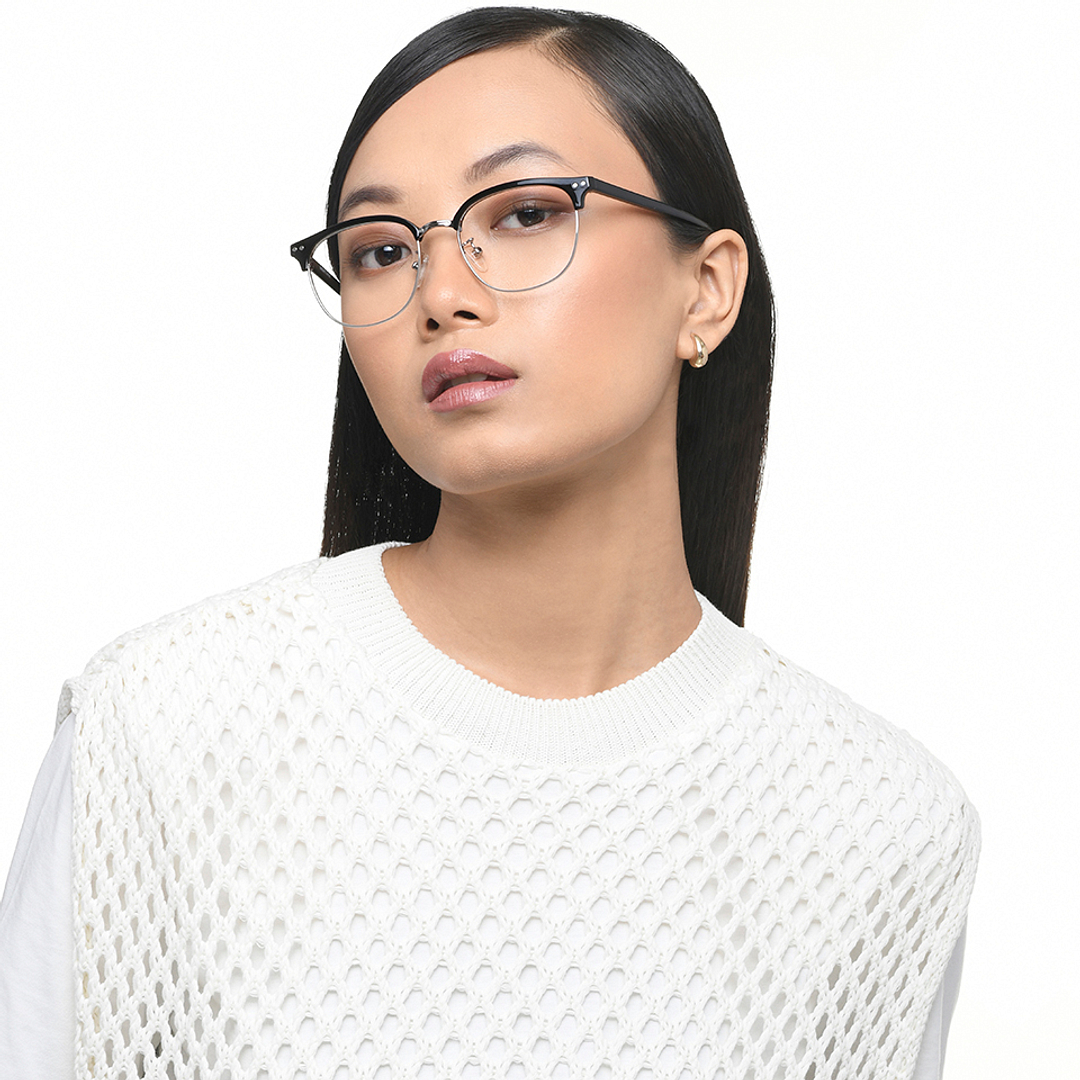 Vincent Chase Online Dark Gunmetal Full Rim Clubmaster right side