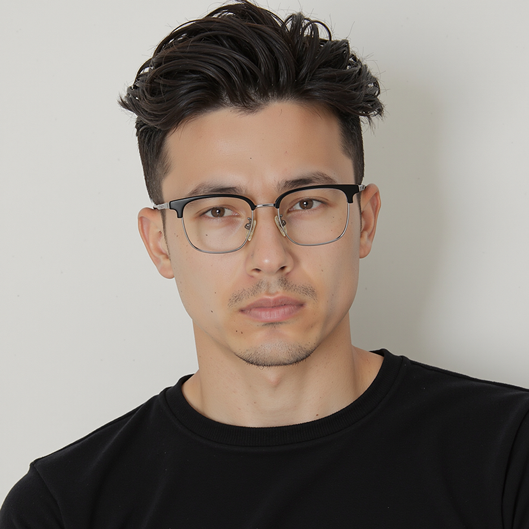 Vincent Chase Dark Gunmetal Full Rim Square left side