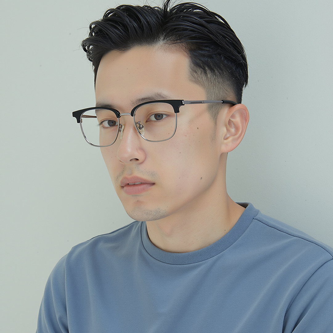 Vincent Chase Dark Gunmetal Full Rim Square right side