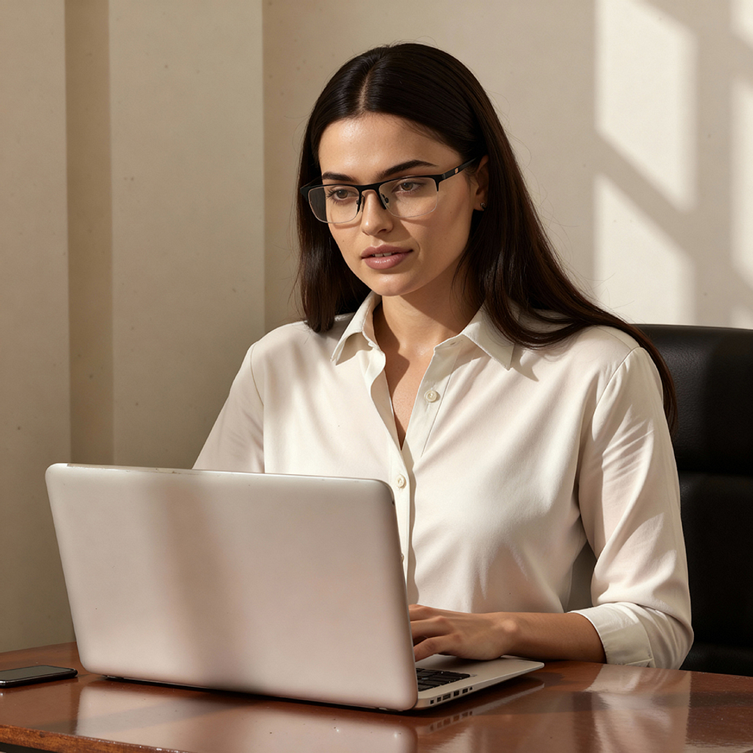 Vincent Chase Black Half Rim Rectangle right side