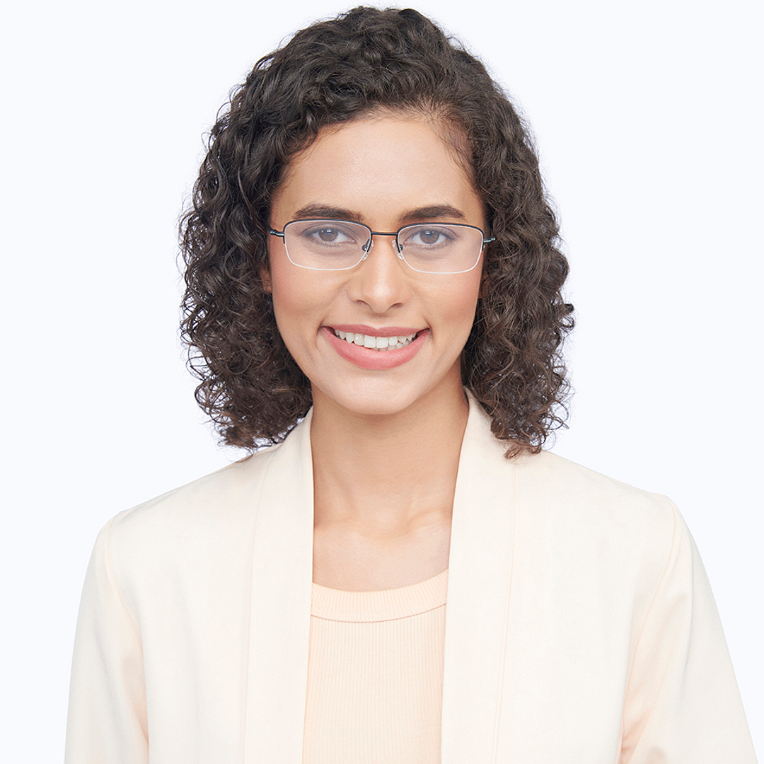 Vincent Chase Online Black Half Rim Rectangle right side