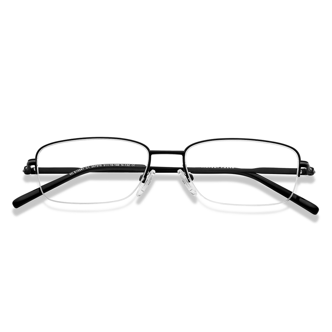 Vincent Chase Online Black Half Rim Rectangle left side