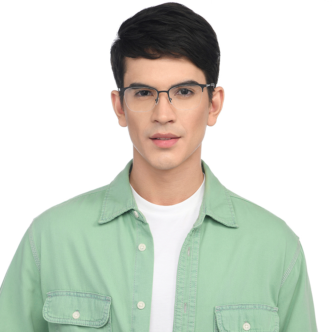 Vincent Chase Online Black Half Rim Square left side