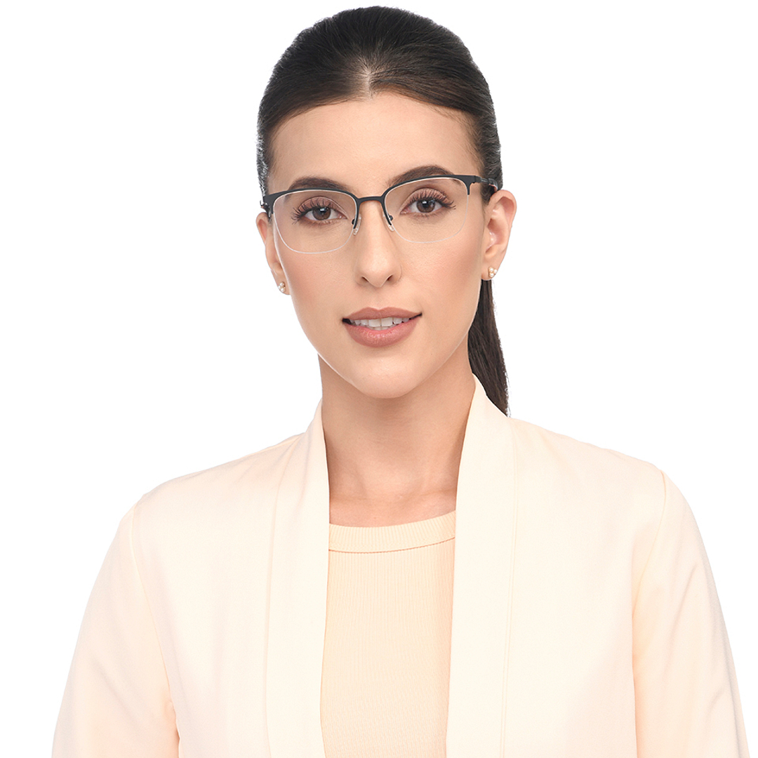 Vincent Chase Online Black Half Rim Square left side