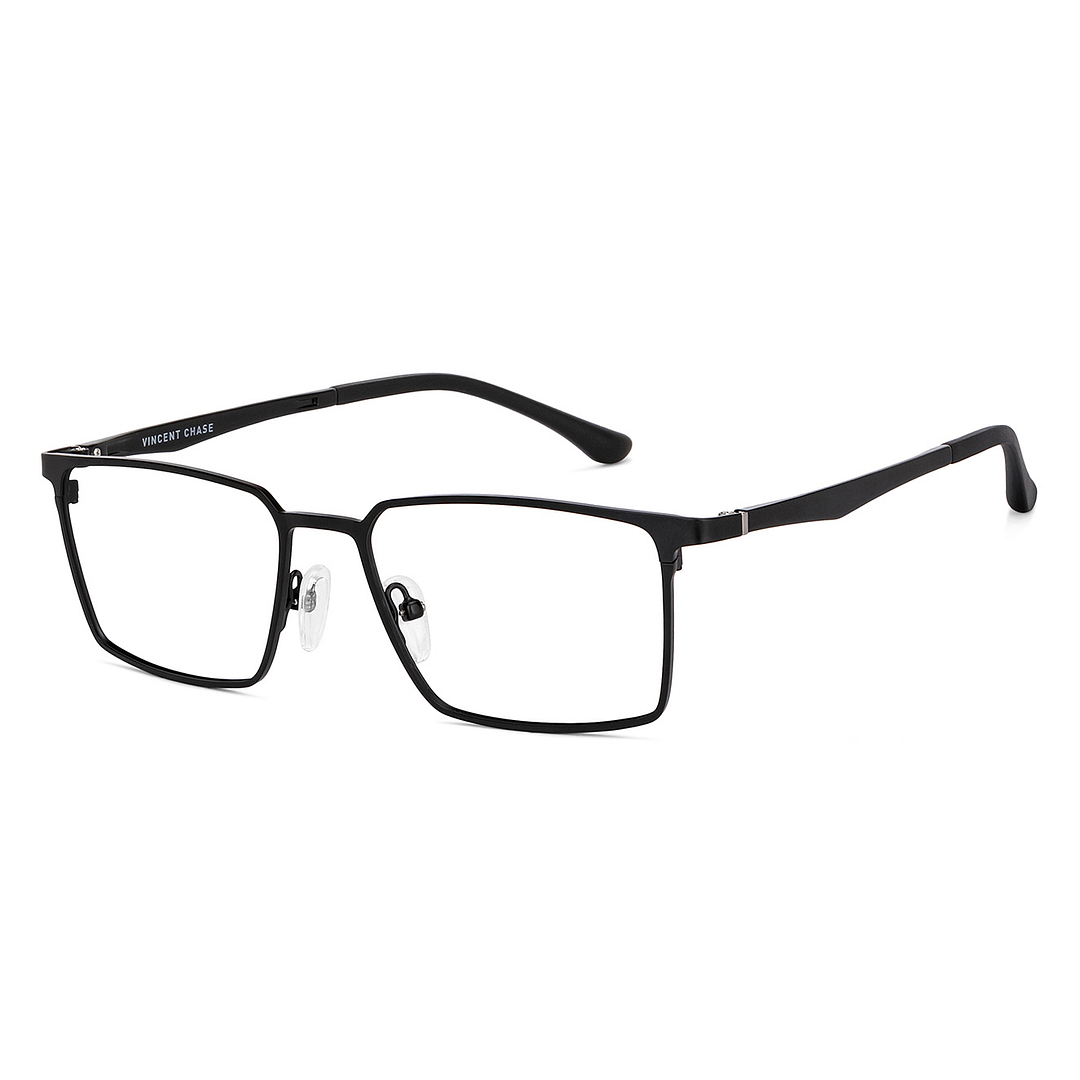 Vincent Chase Black Full Rim Rectangle left side