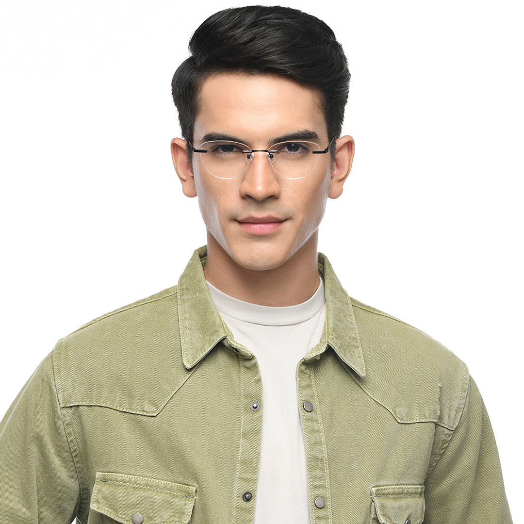 Vincent Chase Online Black Rimless Cat Eye left side