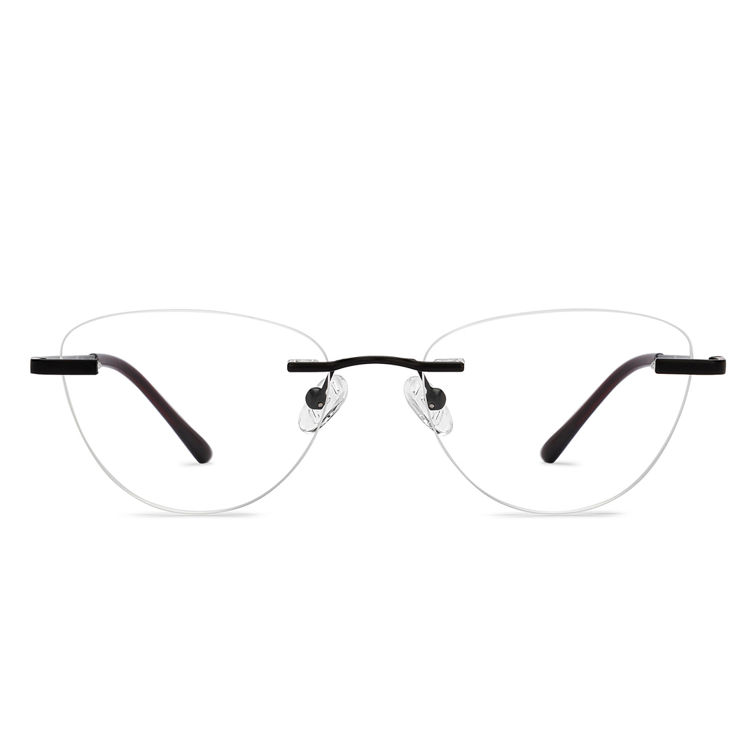 Vincent Chase Online Black Rimless Cat Eye left side