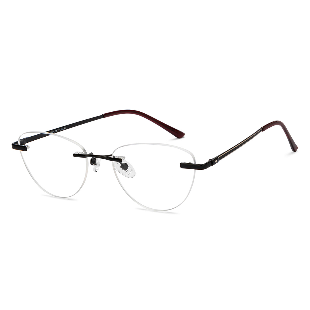 Vincent Chase Online Black Rimless Cat Eye right side