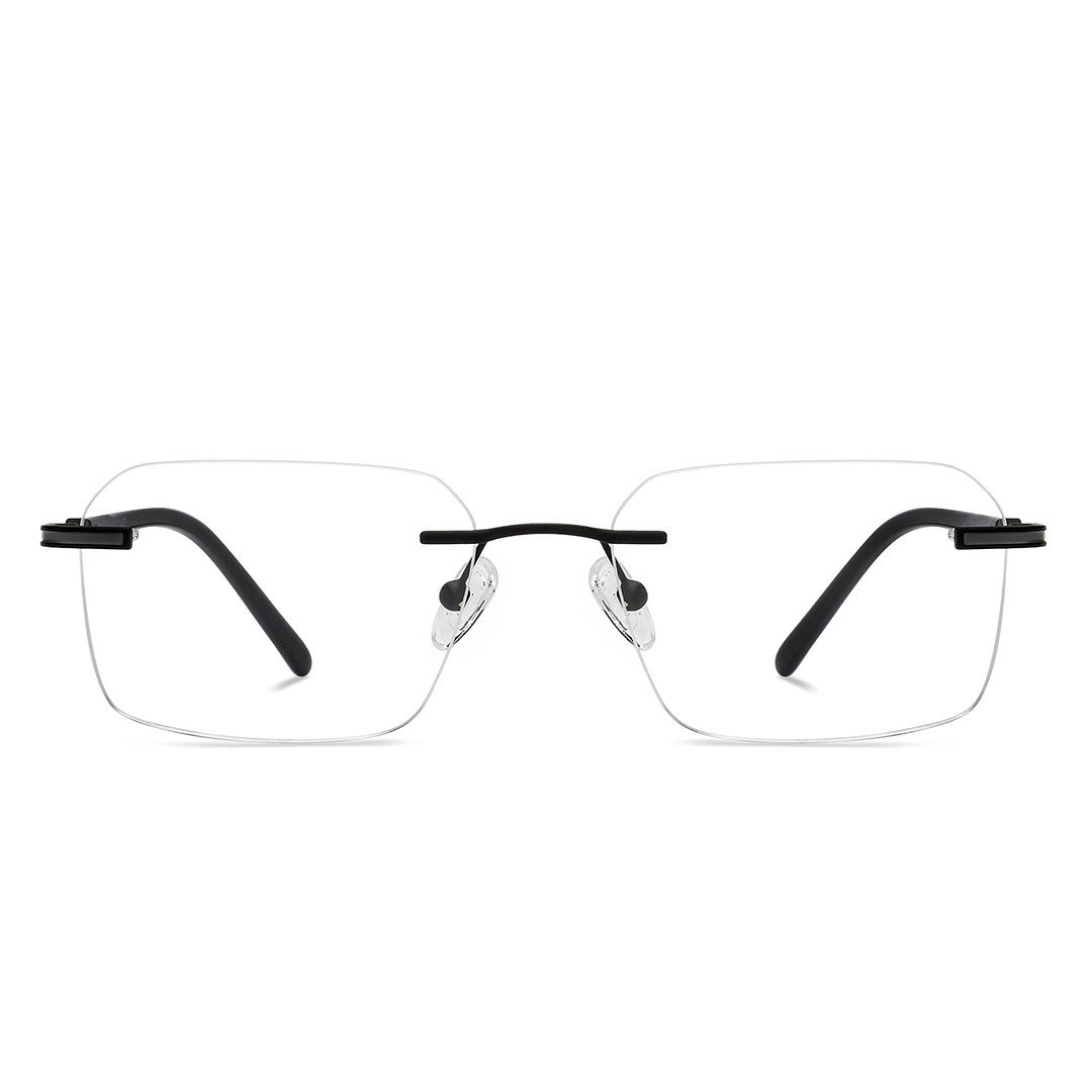 Vincent Chase Online Black Rimless Geometric left side