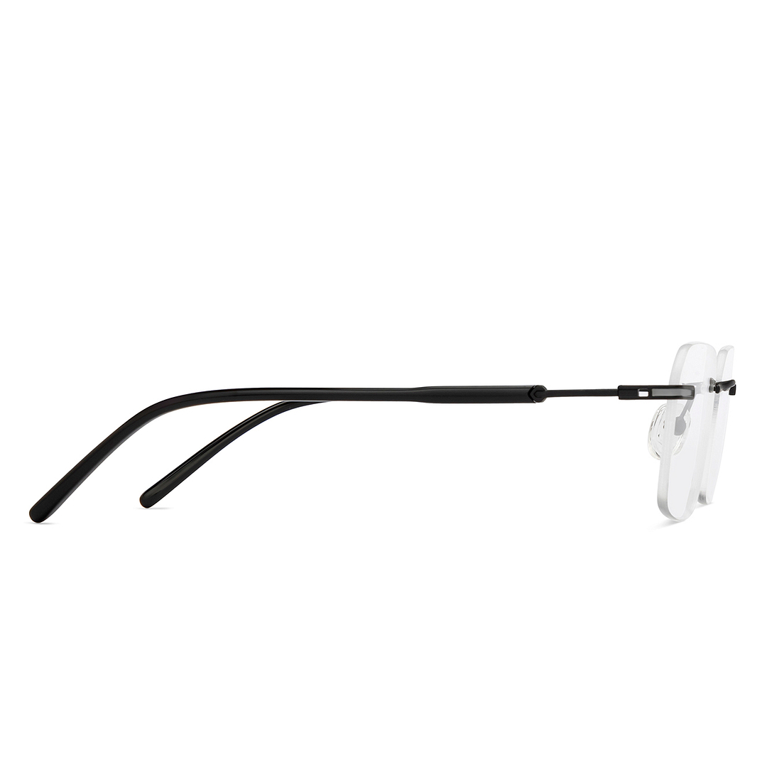 Vincent Chase Online Black Rimless Geometric left side