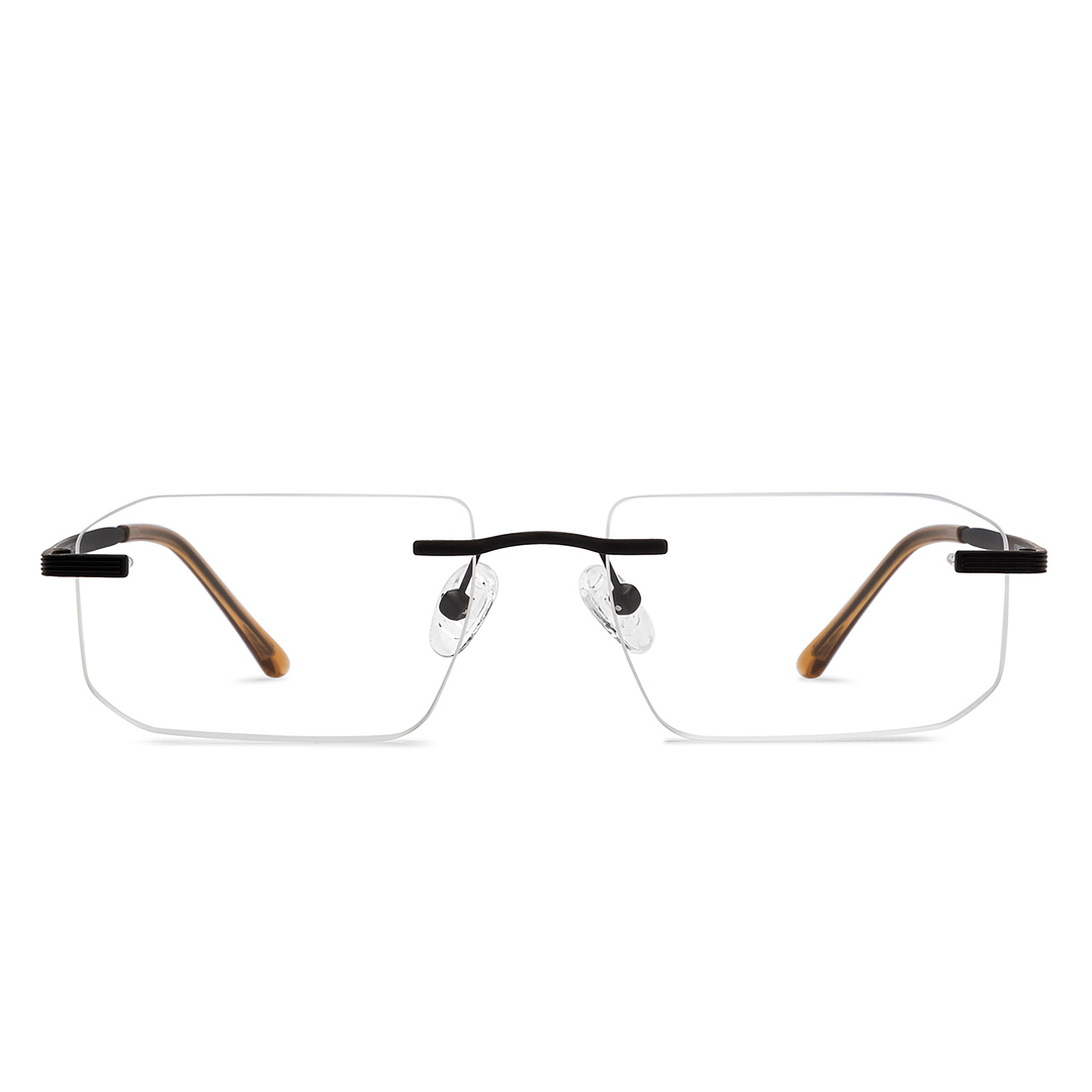 Vincent Chase Online Black Rimless Geometric left side