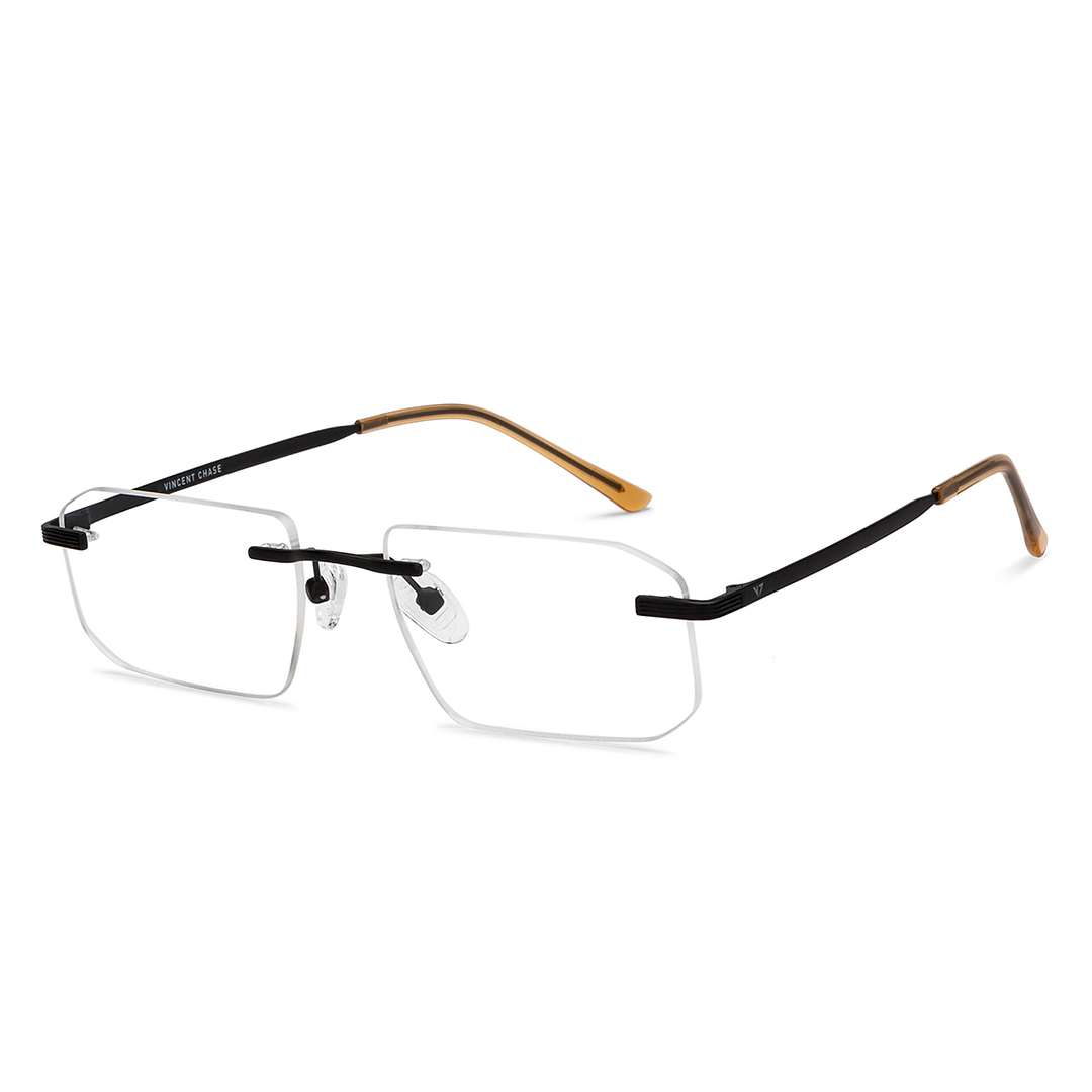 Vincent Chase Online Black Rimless Geometric right side