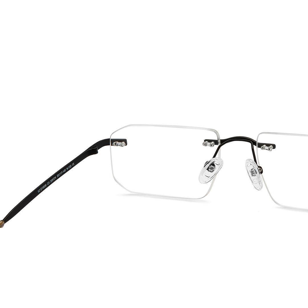 Vincent Chase Online Black Rimless Geometric right side