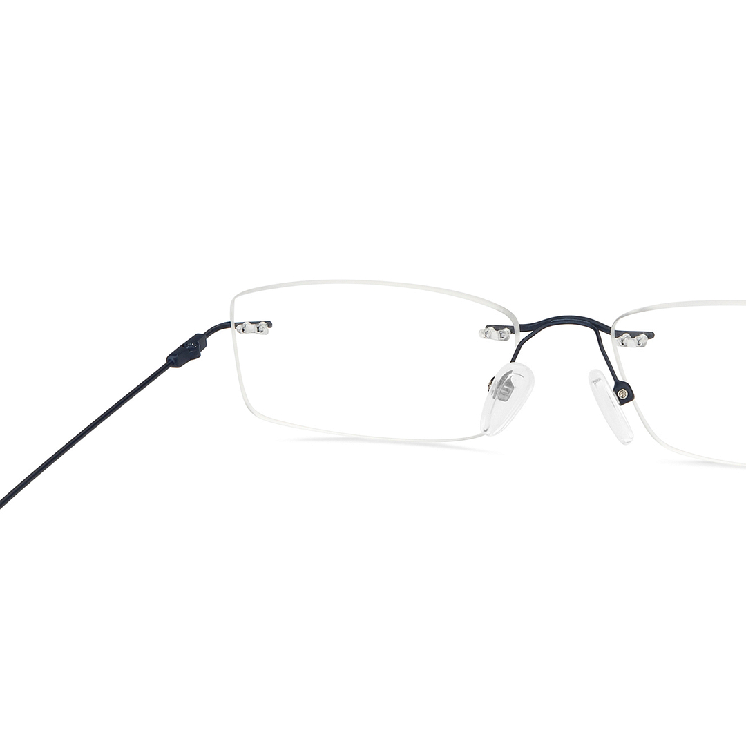 Vincent Chase Online Sky Blue Rimless Rectangle right side