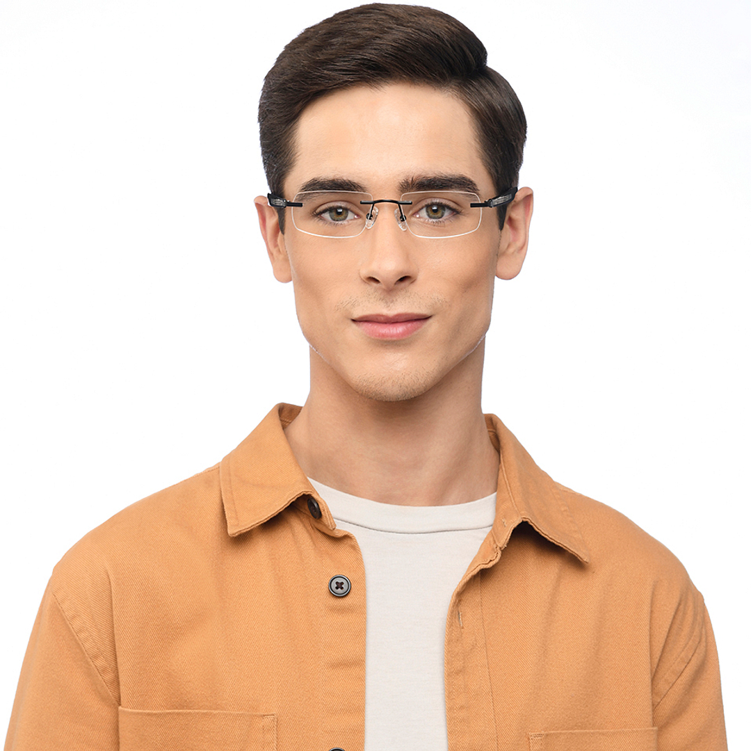 Vincent Chase Online Black Rimless Rectangle right side