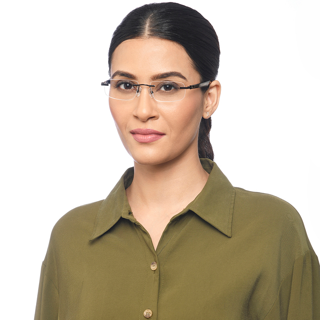 Vincent Chase Online Black Rimless Rectangle right side