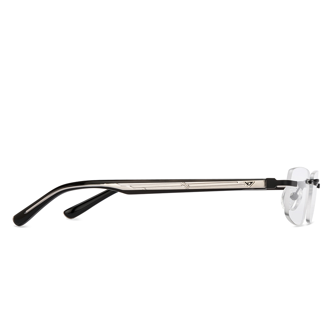 Vincent Chase Online Black Rimless Rectangle left side