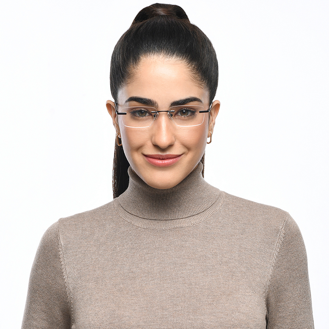 Vincent Chase Online Black Rimless Rectangle right side