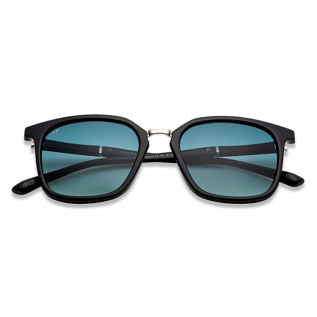 Vincent Chase Polarized Black Full Rim Square left side