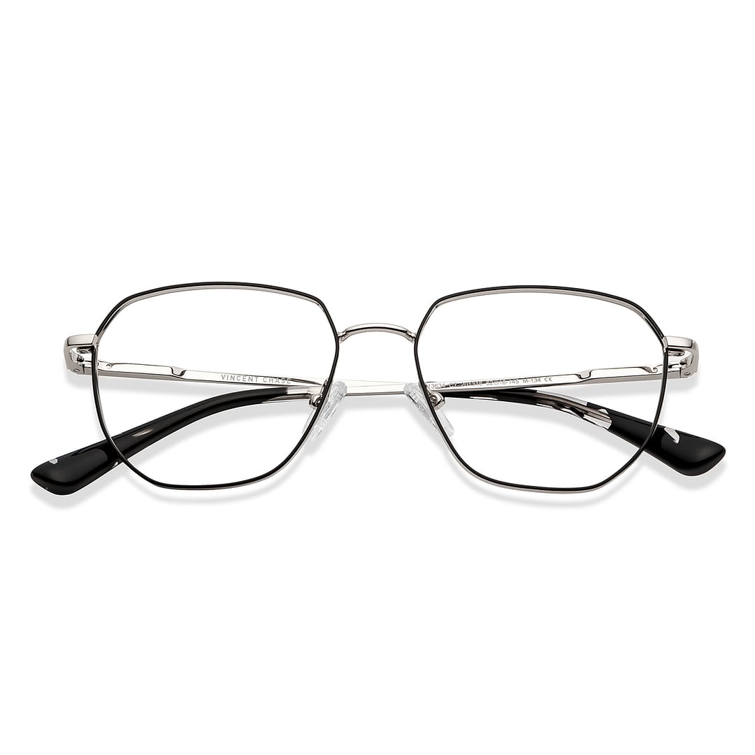 Vincent Chase Dark Gunmetal Full Rim Geometric left side
