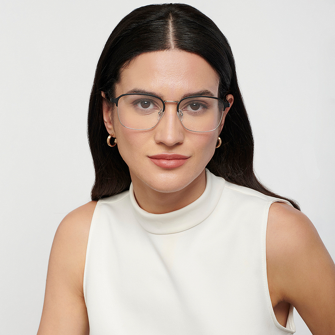 Vincent Chase Online Dark Gunmetal Full Rim Square left side