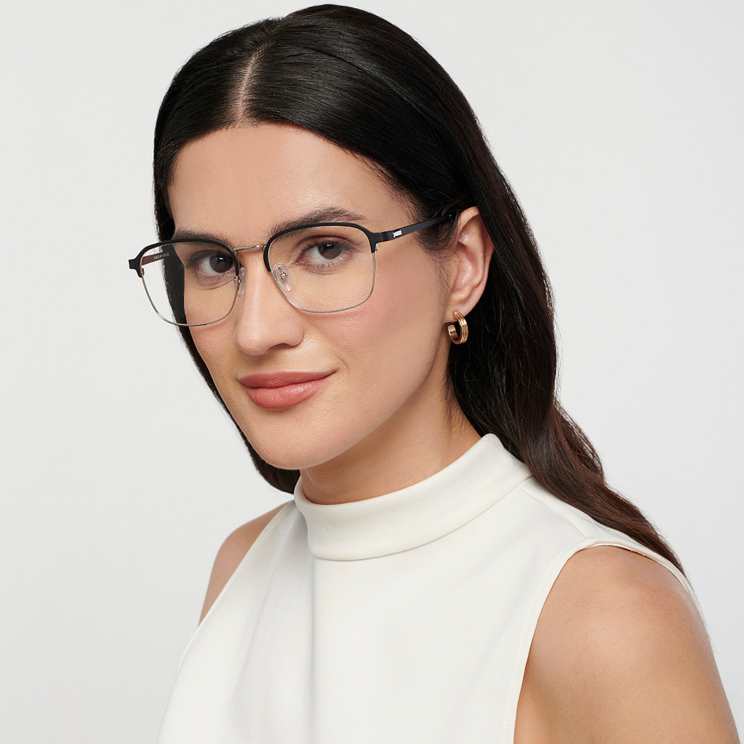 Vincent Chase Online Dark Gunmetal Full Rim Square right side