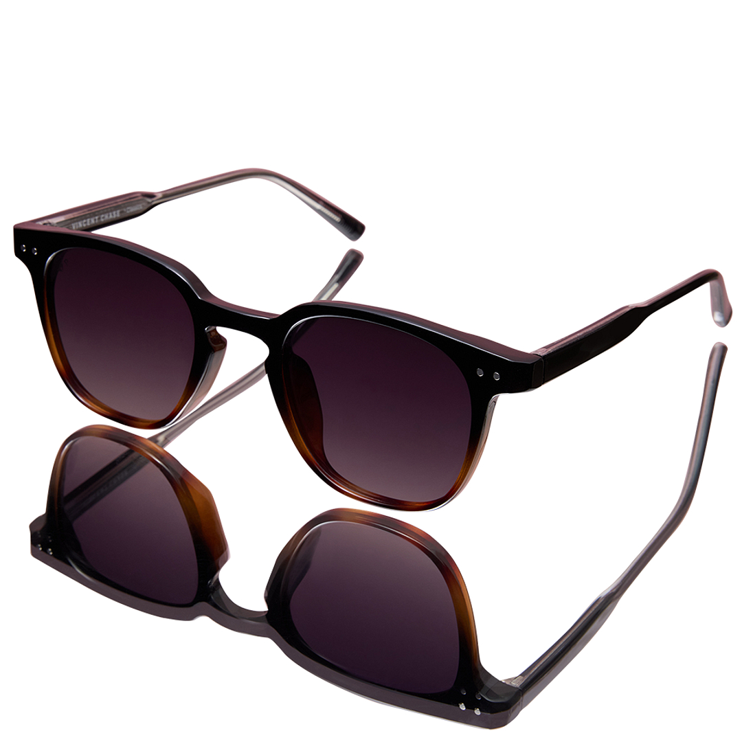 Vincent Chase Polarized Black Full Rim Round left side