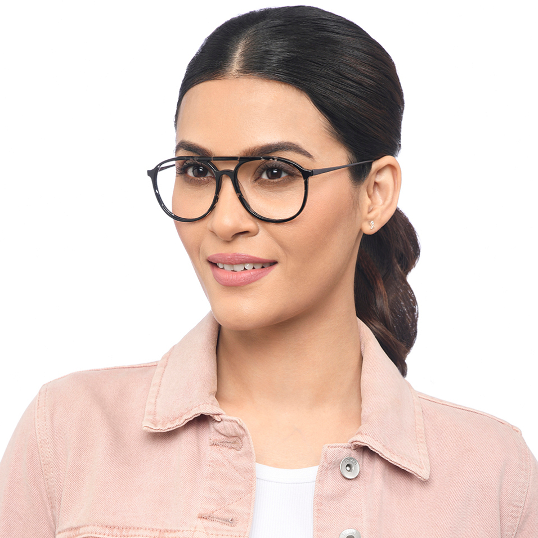 Vincent Chase Online Black Full Rim Aviator left side