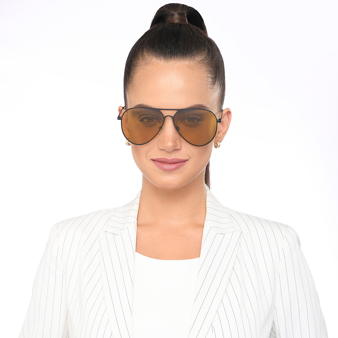 Vincent Chase Online Black Full Rim Aviator left side