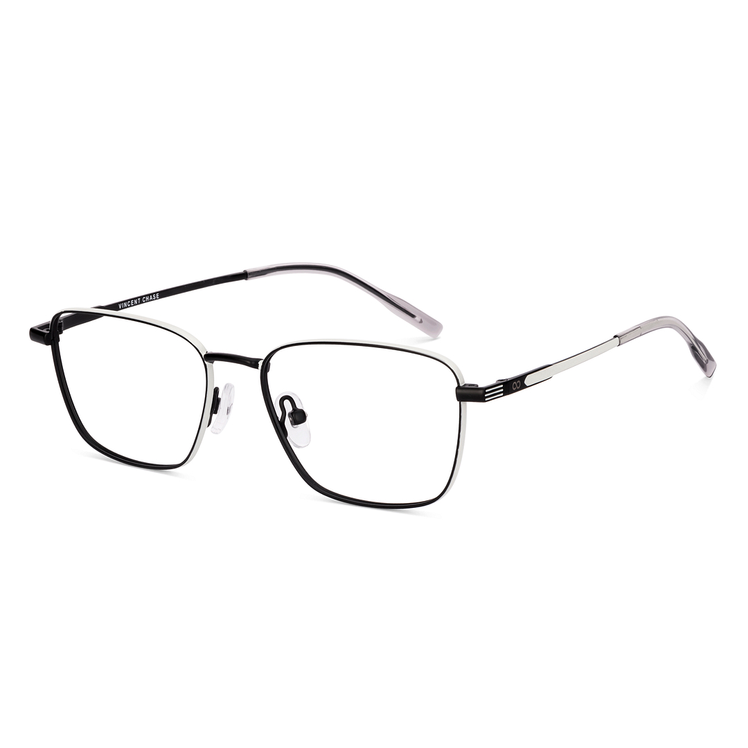 Buy Black White Full Rim Rectangle Vincent Chase VC Trending VC
