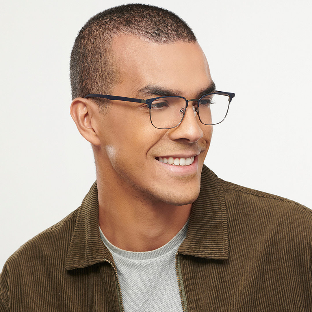 Vincent Chase Black Full Rim Square left side