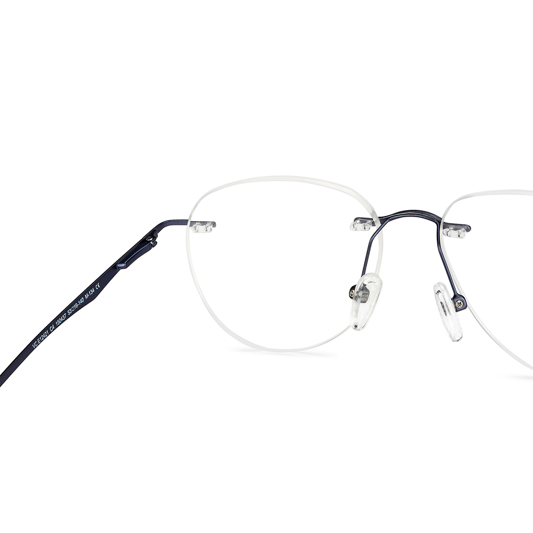 Vincent Chase Online Sky Blue Rimless Aviator right side