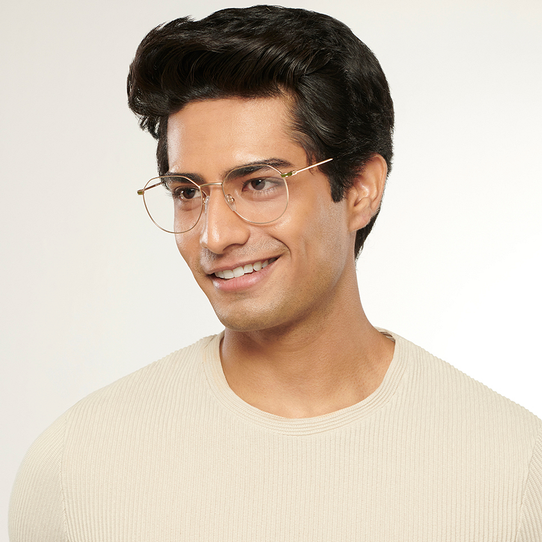 Vincent Chase Online Gold Full Rim Geometric left side