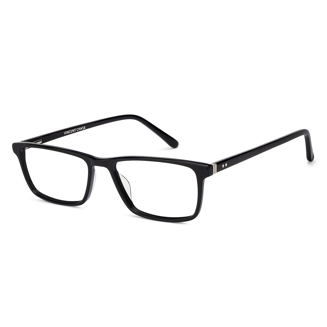 Vincent Chase Screen Glasses Blue Block Phone   Computer Glasses:Black Full Rim Rectangle Medium  Size-53  Vincent Chase HD Acetate VC E11260-C1 right side